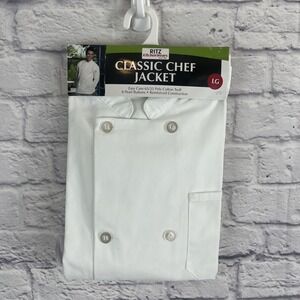 Ritz Kitchen Wears NEW Easy Care Poly Cotton Twill Classic Chef Jacket Large